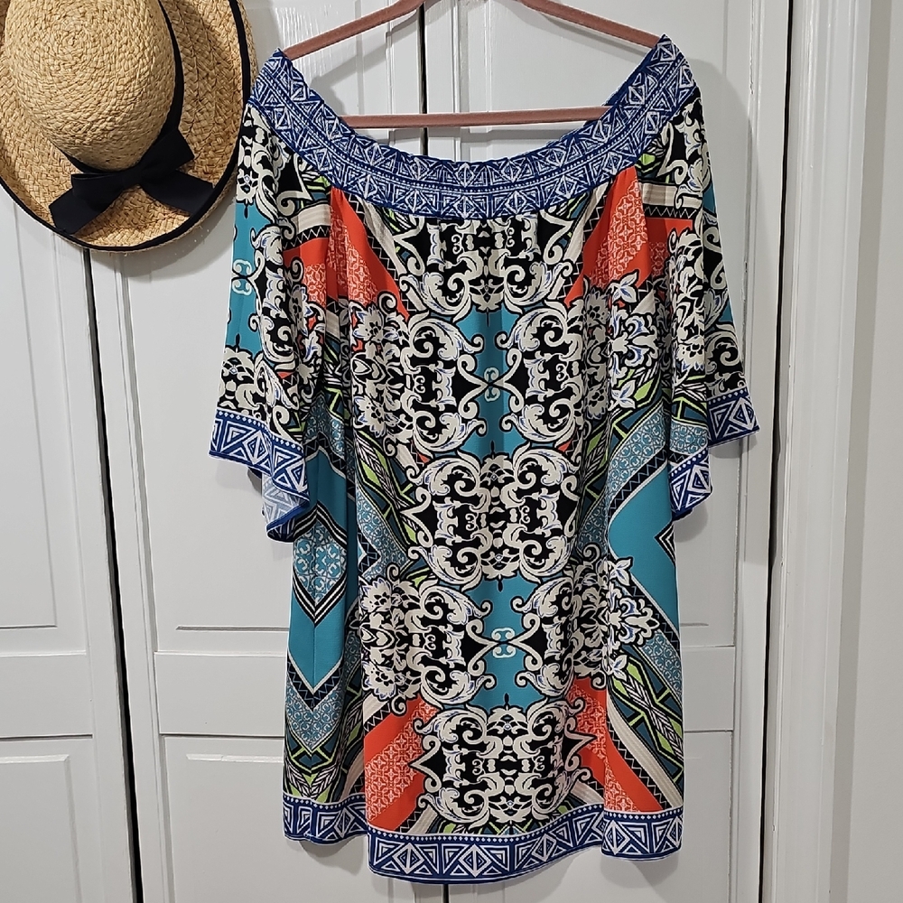 Jealous Tomato Multicolor Off-Shoulder Tunic/dress